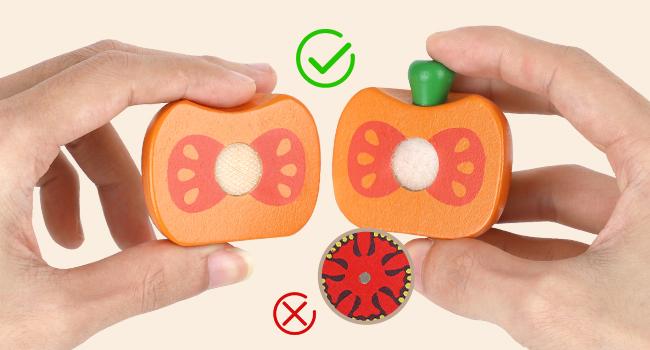 Wooden Pretend Play Food, Wooeden Breakfast Food, Play Food Sets with Shopping Bag for Kids Kitchen, Fake Food Pretend Play for Kids, Realistic Food Playset Cutting Fruit Bread Egg Bag, Role Playing Toys for Kids