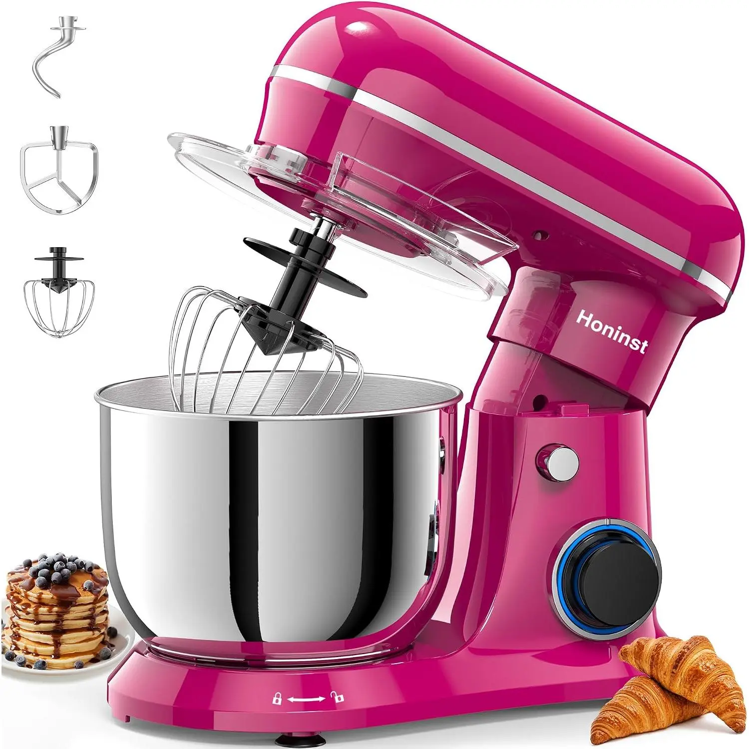 4QT Electric Stand Mixer, 10-Speed Tilt-Head Compact Kitchen Mixer