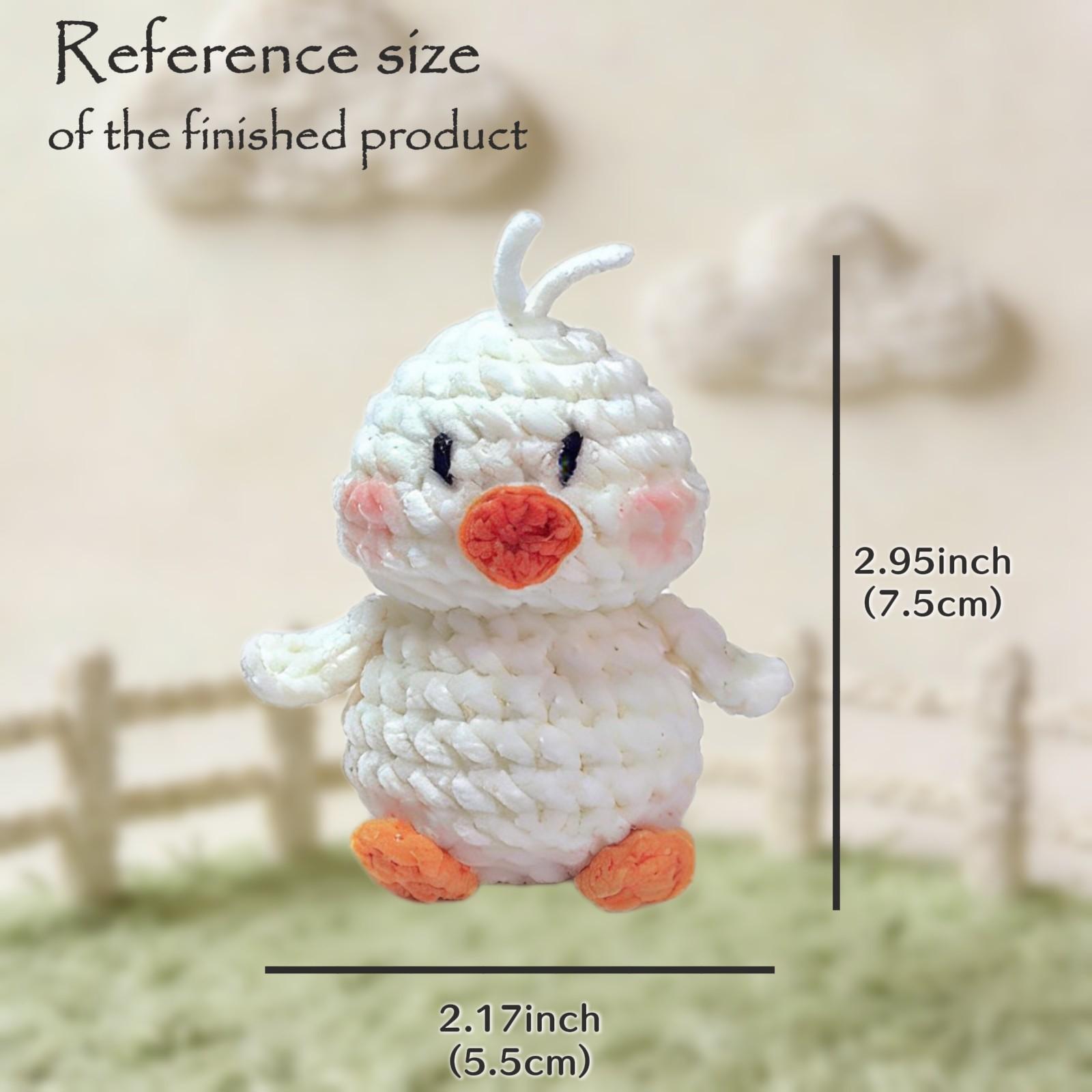Duckling Crochet Material Package, Cute Crochet Stuffed Animal Kit for Beginners, Includes Yarn, Video Tutorials, Seam Markers and Instructions, Perfect Gift Idea for Birthdays, Handmade Crochet Duck