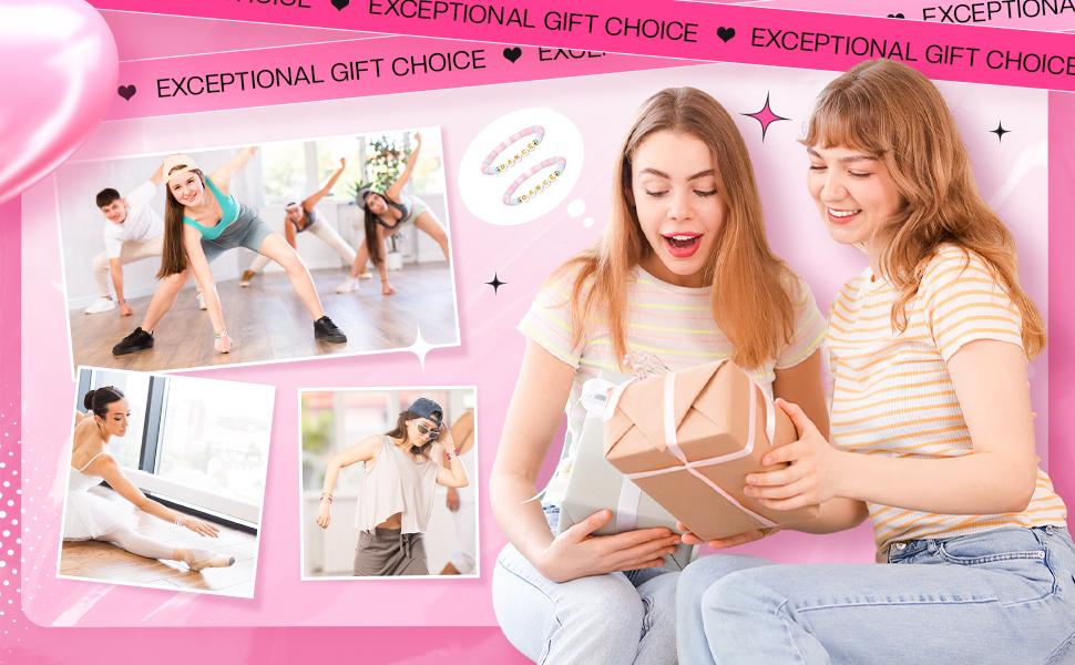 24/36Pcs Easter Dance Polymer Beaded Bracelets Gift Stylish Elegant and Durable for Galentine Student Charm Jewelry Team Gift for Dance Lovers School Party Gift