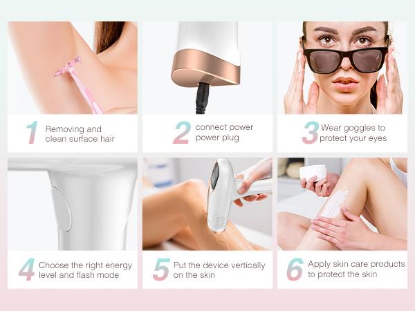 Laser Hair Removal , Painless IPL Laser Hair Removal Device At Home Hair Remover Machine for Women Men Electrolysis Permanent Epilator on Face Body Depilation
