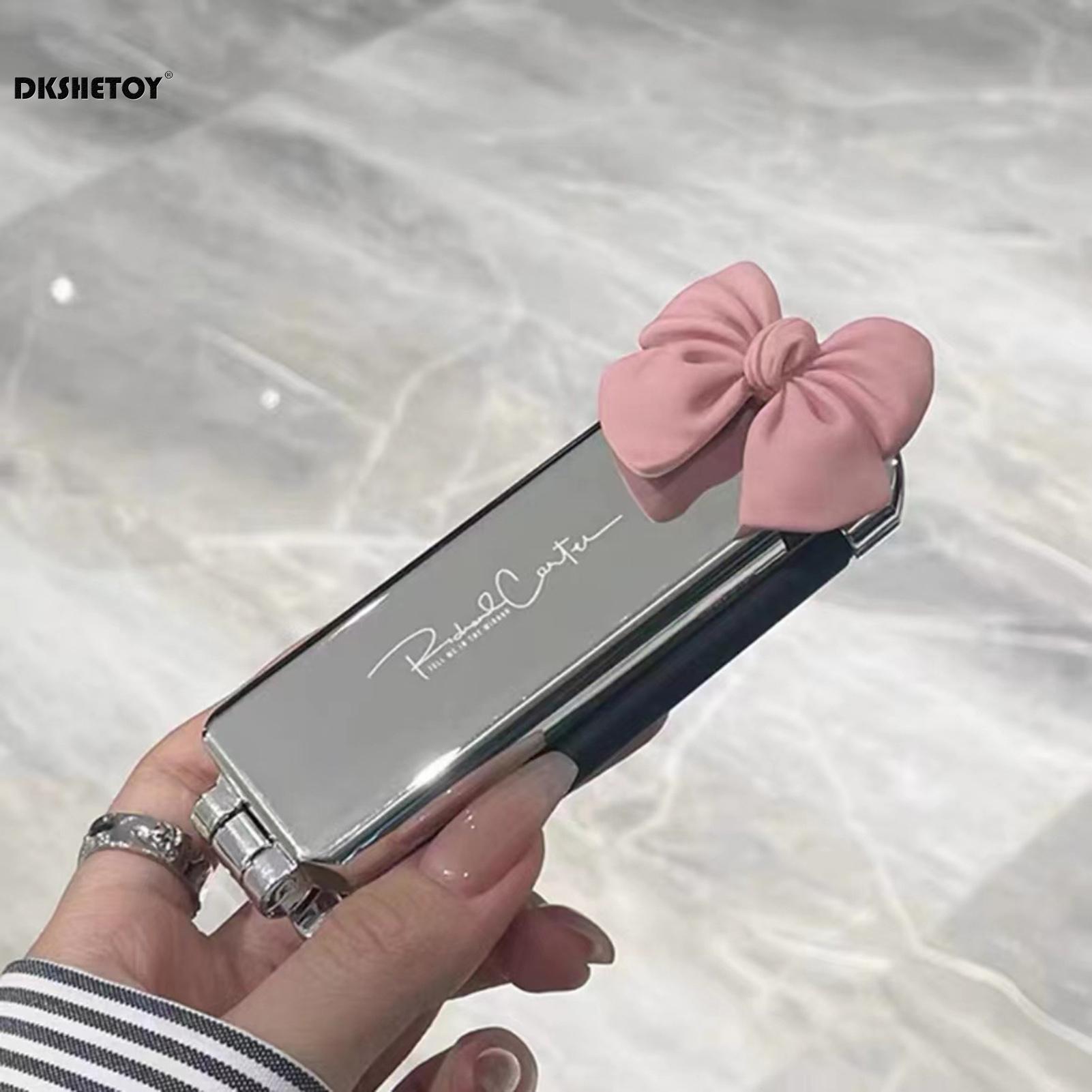 Folding Mini Hair Combs with Mirror For Travel hair styling tools Cartoon Hairbrush Head Massage Anti-Static Brushes mirrors