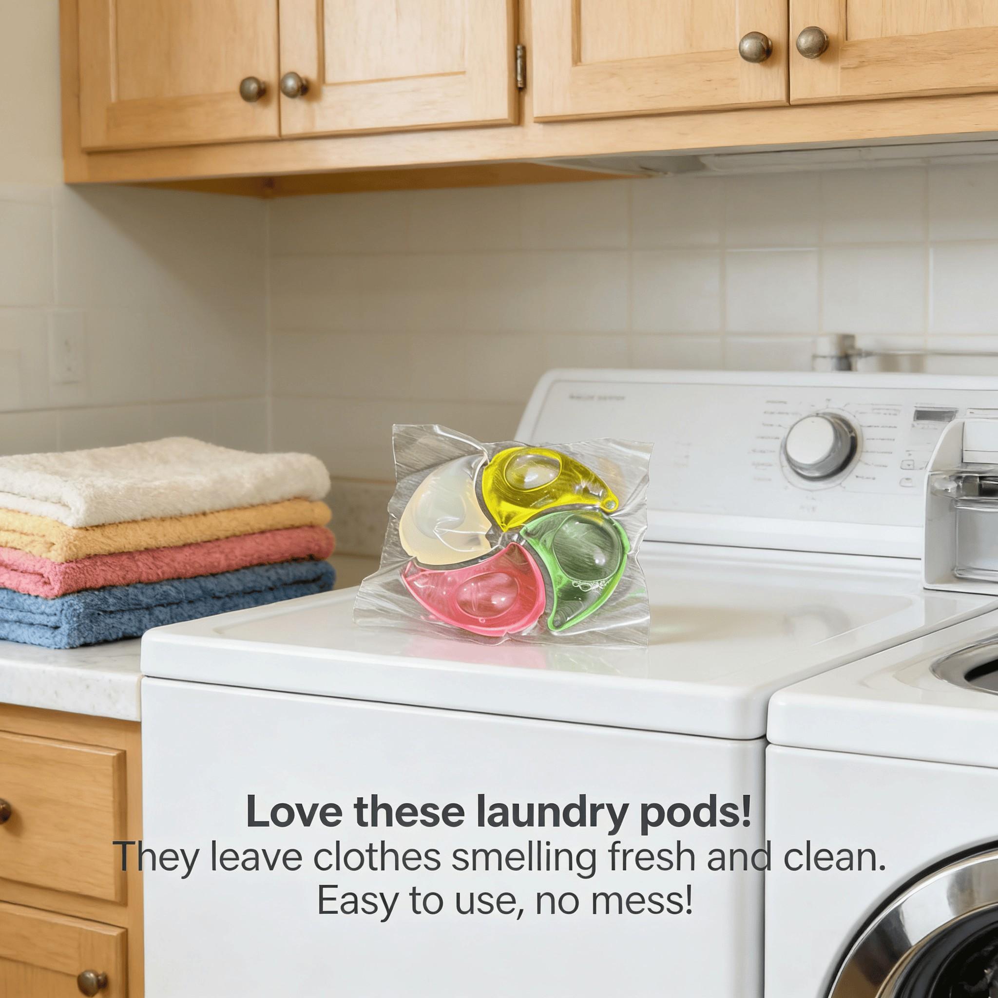 4-In-1 Laundry Beads, 10/30/50 Count, Upgrade Version, 12g, Long-Lasting, Travel-Friendly, Eco-Friendly, Softening, Stain Removal, Odor Control