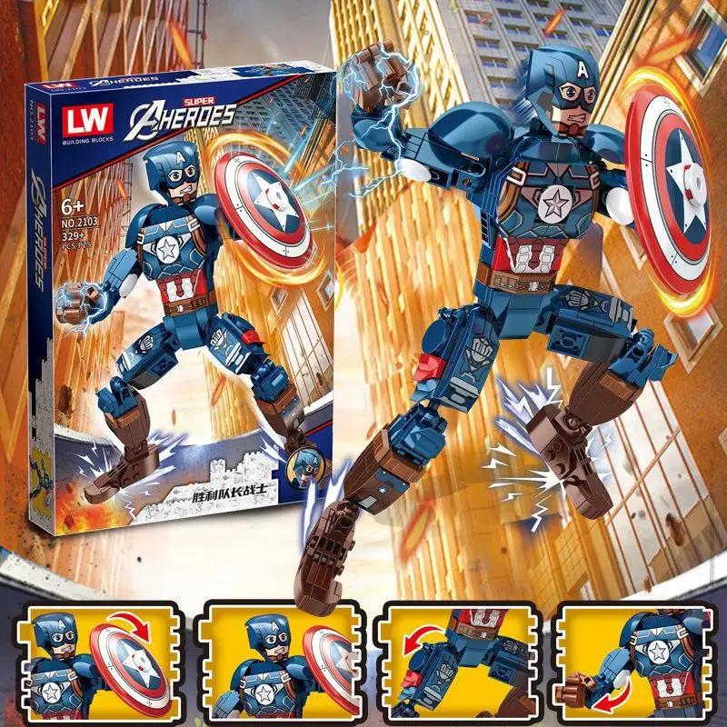 Lewan 2077 Steel Mech American Team Killer Assembled Building Blocks Boy Toy Gift Compatible with Lego