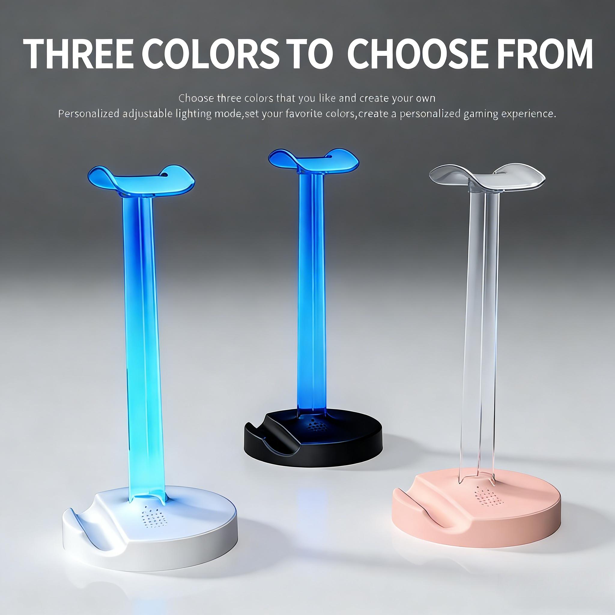 A10-RGB Gaming Headphone Stand, Glow Earphone Rack, Desktop Display Bracket, Headset Hanger, Detachable Headphone Stand for Gamers, Headphone Storage