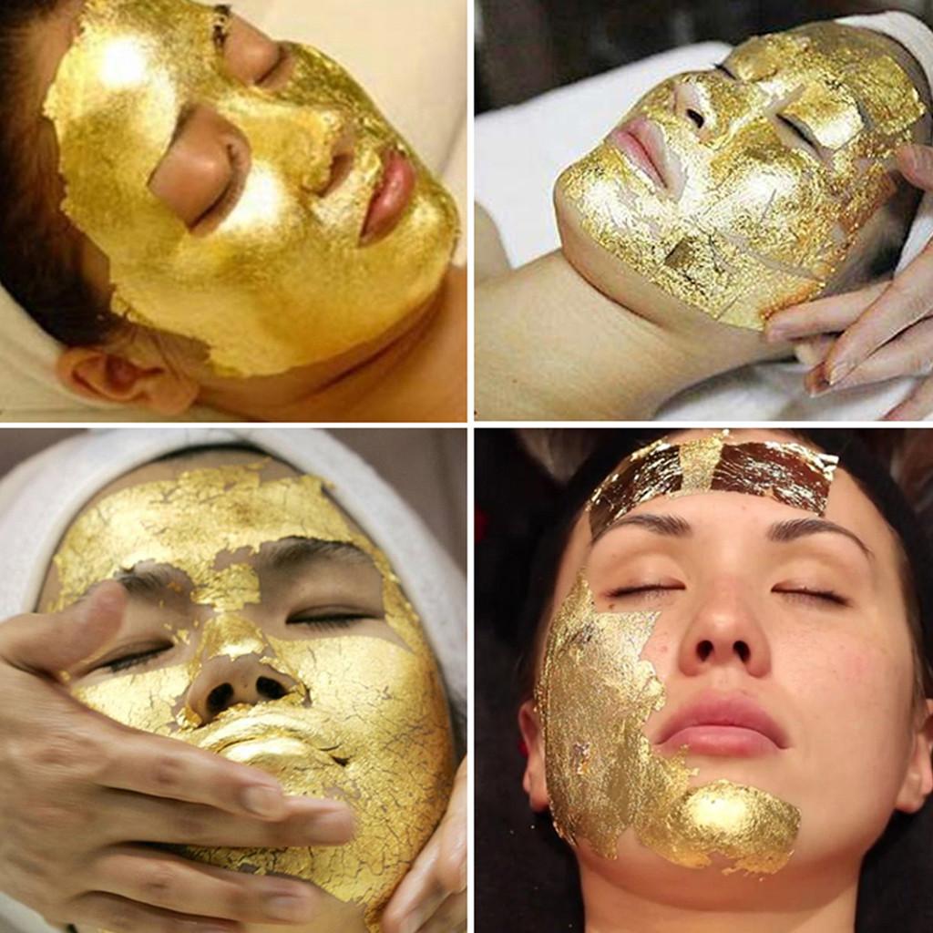 Multipurpose Gold Leaf Foil Sheets Perfect for Baking Pastry Decor and Daily Beauty Mask Care