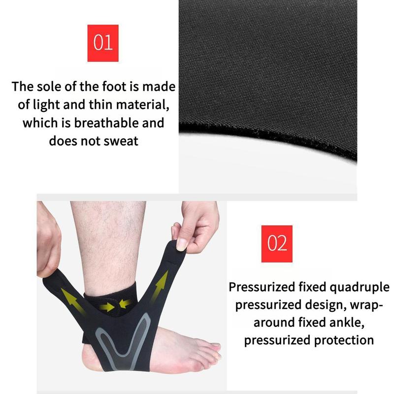 Ollas Ankle Support to Prevent Sprained Ankles, Ankle Relief Ankle Support for Men and Women, Ankle Compression Cuff with Straps Black Outdoorfun Healthcare Tool Brace