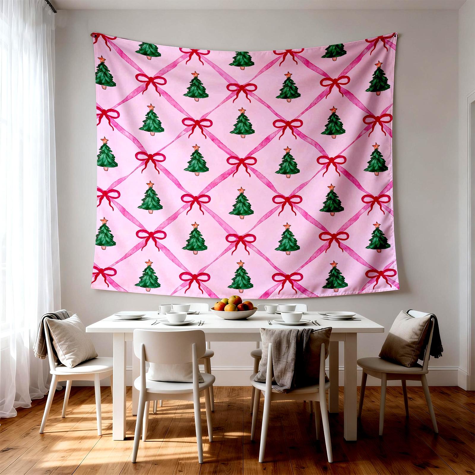 Christmas Gingerbread Man Wall Tapestry, Cute Playful Design, Lightweight Sturdy Easy Care, Ideal for Christmas Kids Room Wall Arrangement