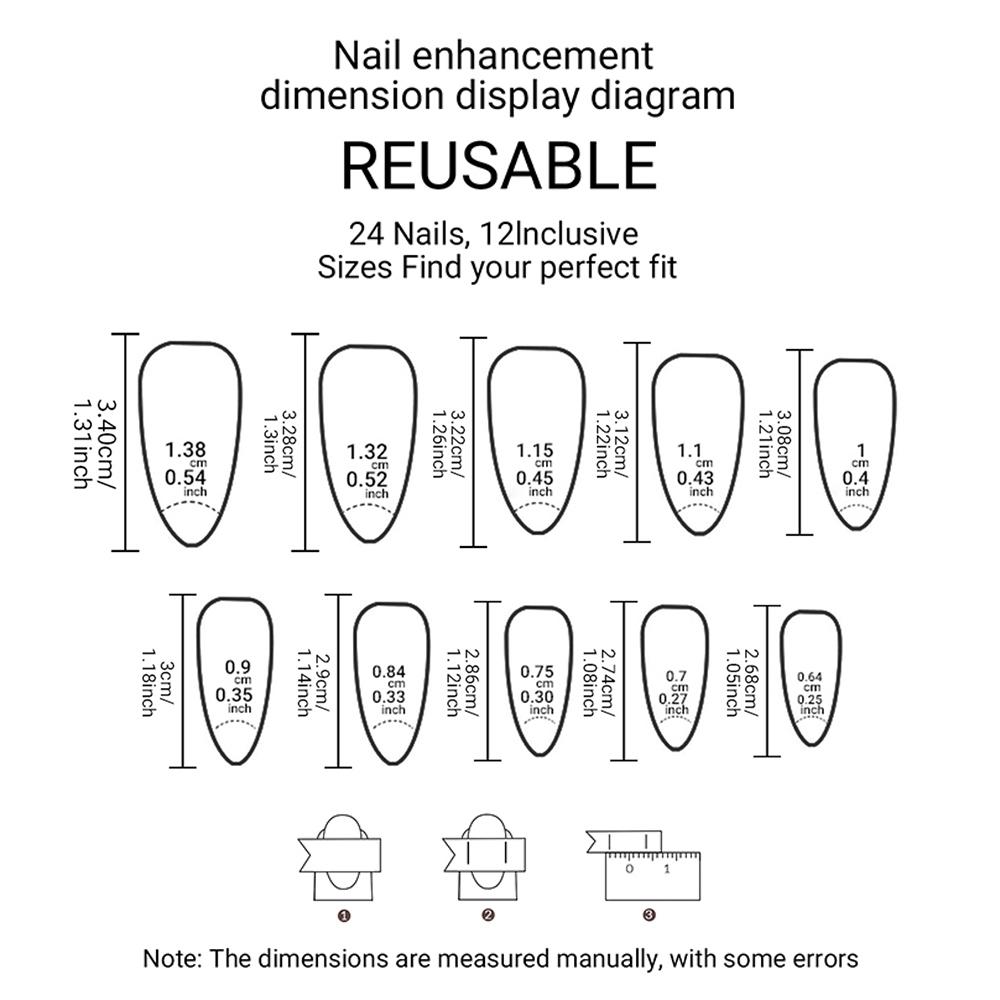 600pcs Almond Press-On Nails, Polka Dot French Design, Nail Designs, Medium Size, Acrylic Material, Includes Gel Glue & Nail Files, Perfect for Summer