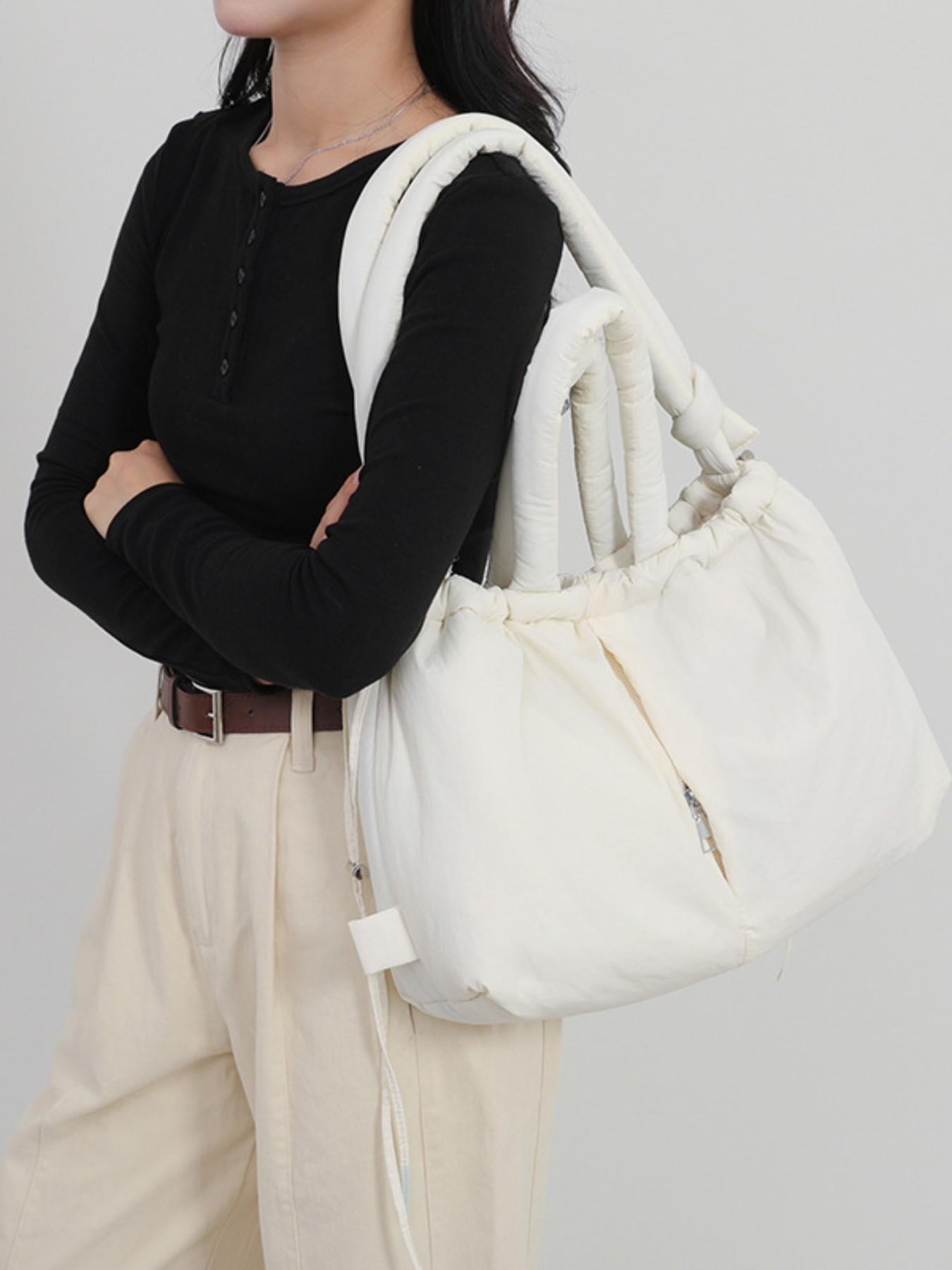 New Nylon Backpack for Women, Quilted Down Fashion Shoulder Bag, Casual All-Season Tote, Perfect for Travel and Commute