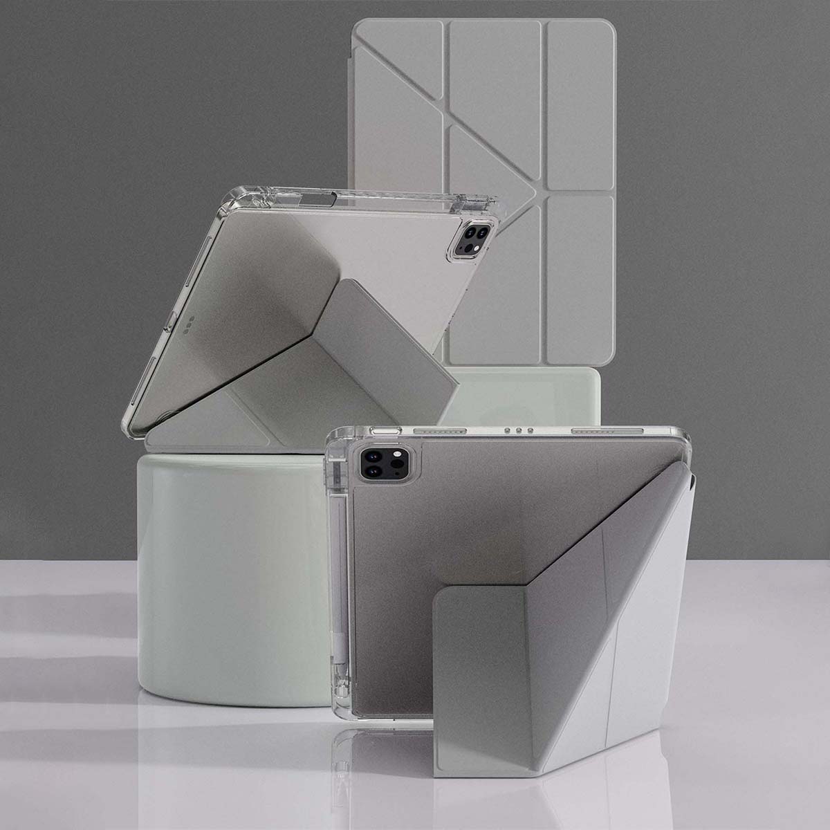 1pc Transparent Borders Acrylic Y-Fold Flat Stand Protective Case for iPad 11(A16 2025) Multi-Angle Kickstand With Pencil Slot, Scratch & Bend Resistance Acrylic Back Cover,for iPad Air 11-inch (M3) 2025Magnetic Auto Sleep/Wake, Simplistic/Casual/Classic