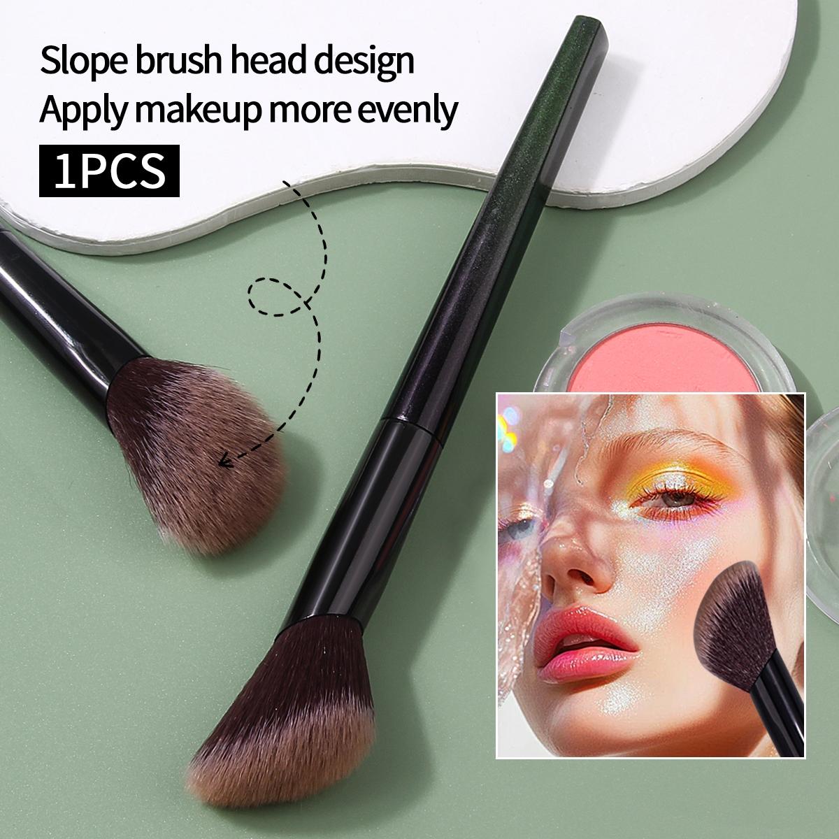 1PCS New soft bevel blush brush, Highlight brush, contour brush, and smudge brush - multi-purpose use. Professional makeup brush tools for beginners and experts Multifunctional Makeup Brushes
