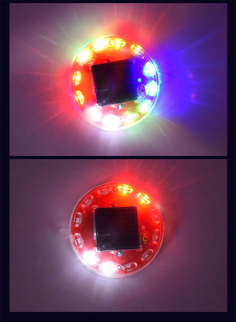 Solar-Powered Strobe Warning Light | Touch Control, Auto Light-Sensing, Strong Magnetic Mount, IP68 Waterproof, Multi-Color Flashing Safety Beacon for Vehicles