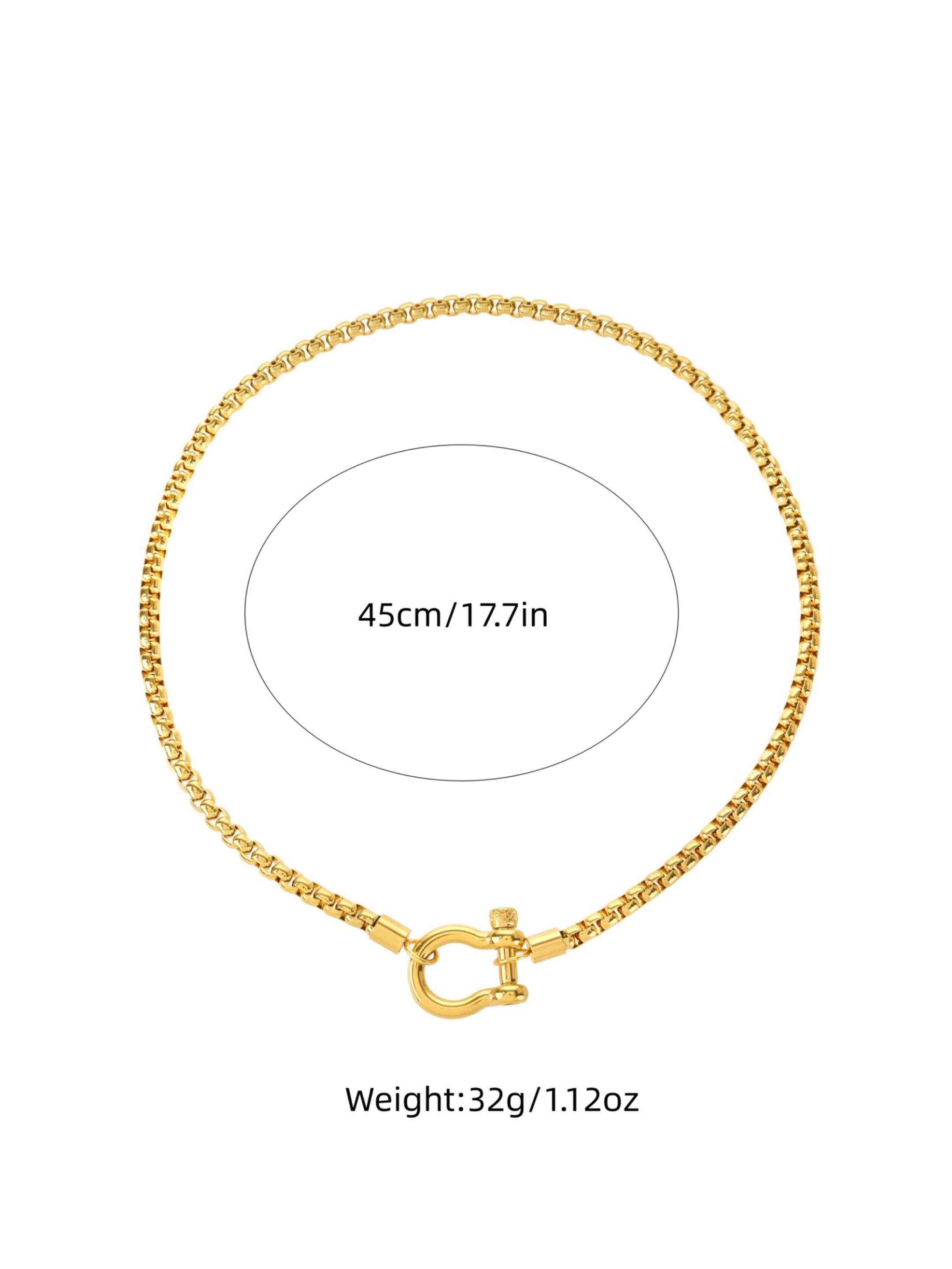 Waterproof Stainless Steel Chain Necklace, Unisex Casual Trendy Pendant Necklace, Assorted Necklaces, Fashion Jewelry for Party, Daily Decor, Trendy All-match & Exquisite Jewelry for Birthday Gift, Necklace Layering Clasp