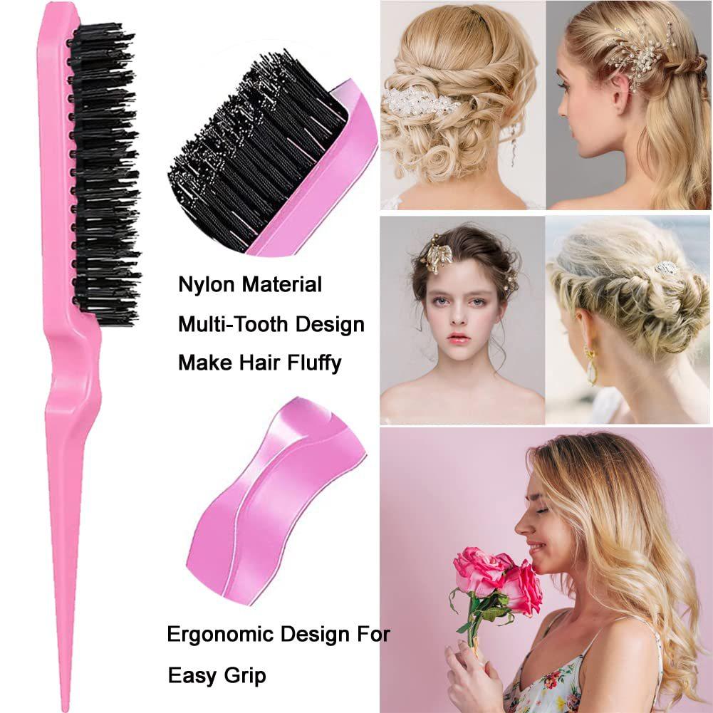 32-24 Color Mini Hair Bands and Hair Ties for Girls, Hair Accessories, Rubber Bands, Hair Styling Comb, Braiding Tool Set