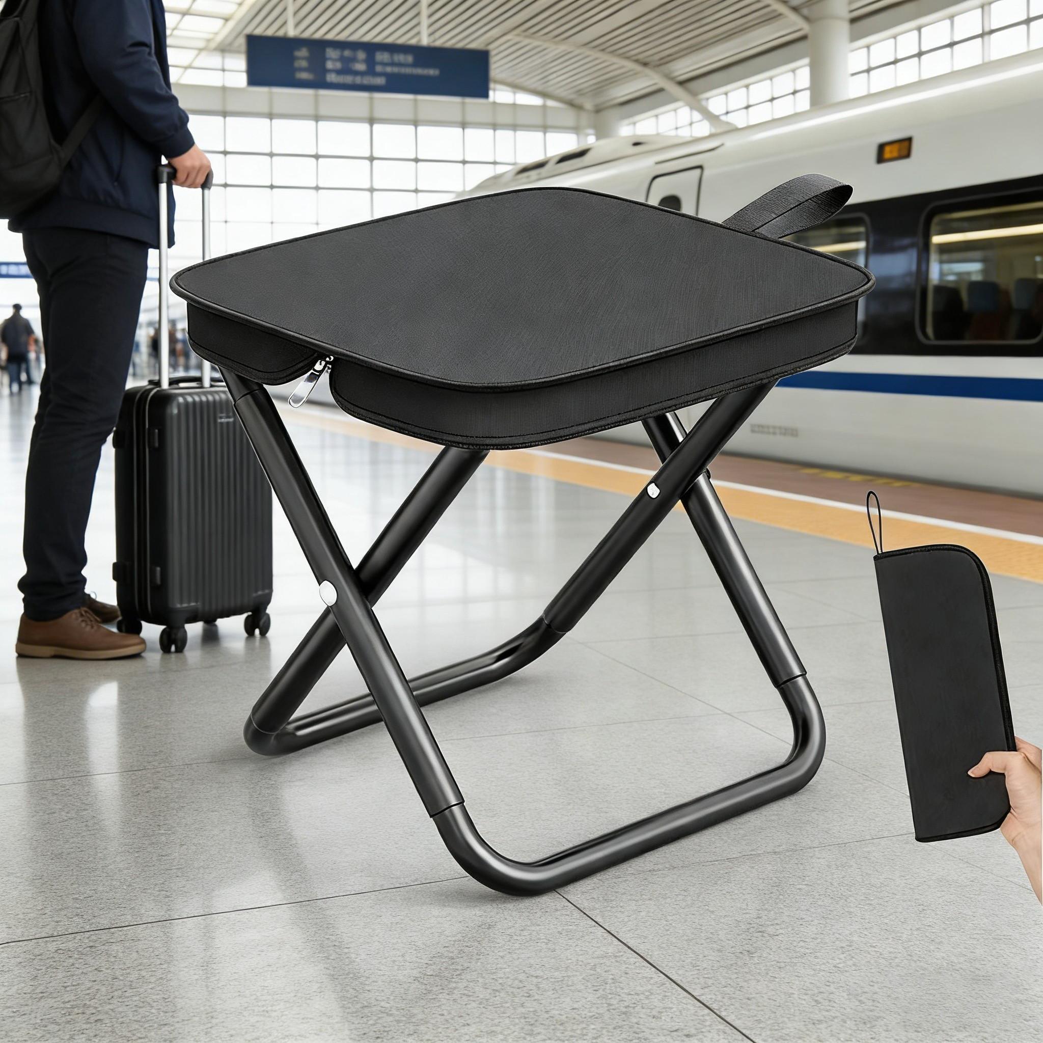 Portable Folding Bench, Ultra Compact and Lightweight, Ideal for Outdoor Travel, Camping, Fishing, and Concerts, Easy to Carry and Use