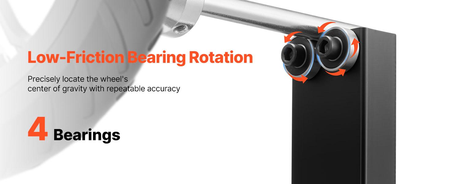 VEVOR Motorcycle Wheel Balancer, 88.2 lbs Capacity, Tire Balancer Truing Stand with Adjustable Centering Cones and Truing Pointer, Balancing Tools for Most Motorcycles Bicycles, 32-Inch Wheel Dia