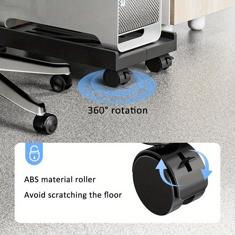 Adjustable Computer Tower Stand with Locking Casters - Universal Rolling Tray for Printer & Air Purifier - Heavy Duty Mobile PC Holder - Protect Your Device from Dust & Moisture - Space-Saving Office Organizer