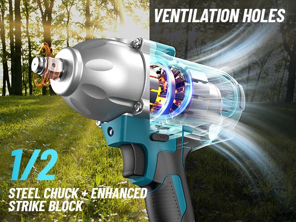 Seesii Cordless Impact Wrench - 885FT-LBS(1200N.m) High Torque Brushless Impact Gun with 2x 21V 4.0Ah Batteries, 6 Sockets & Heavy-Duty Case - for Car, Truck Tire Lug Nut Removal & Industrial Use, dealsforyoudays