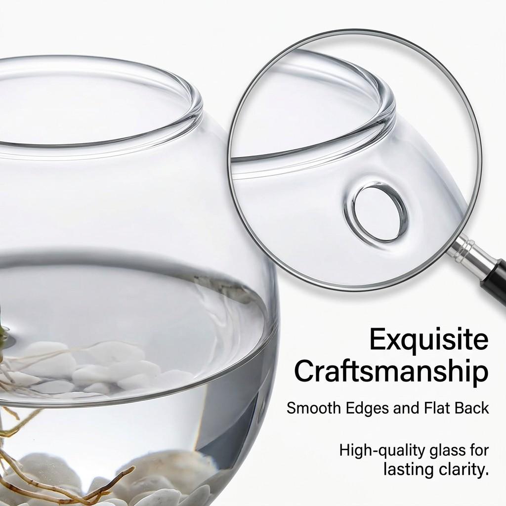 Creative Wall-Mounted Glass Vase Set, Hanging Plant Water Culture Decor, Simple Living Room Wall Decoration, 2 Pieces