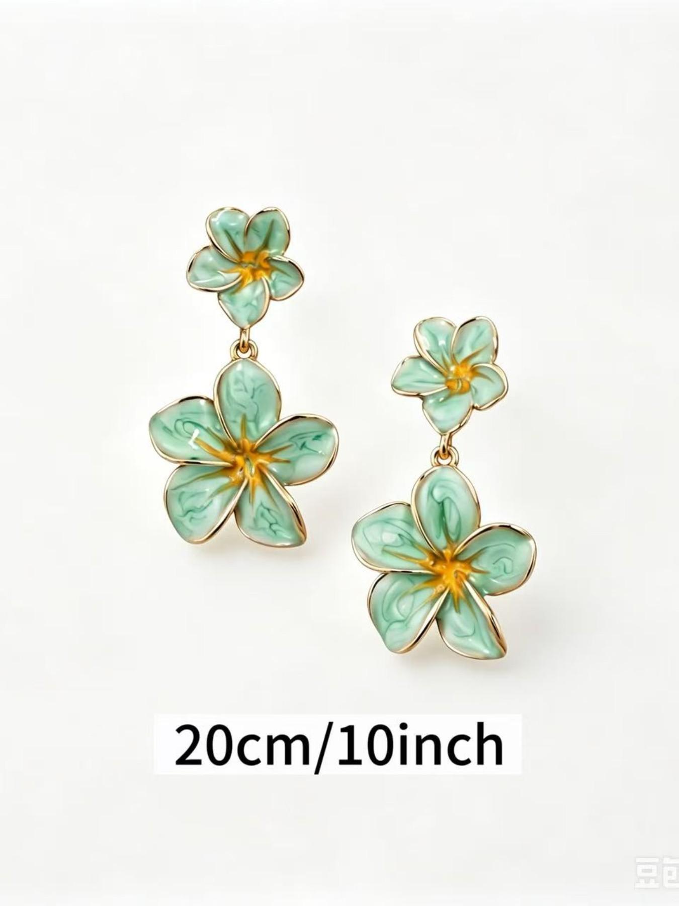 Elegant Flower Earrings for Women, Long Dangle Ear Jewelry, Chic and Versatile, Perfect for Any Occasion, High-End Style Accessories