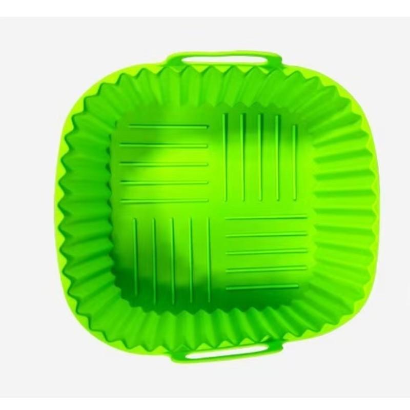 Reusable Silicone Air Fryer Mat, 21cm Square, Fits 4-7 Quart Air Fryers, Microwave Safe, Easy Clean, Non-Stick, Healthy Cooking