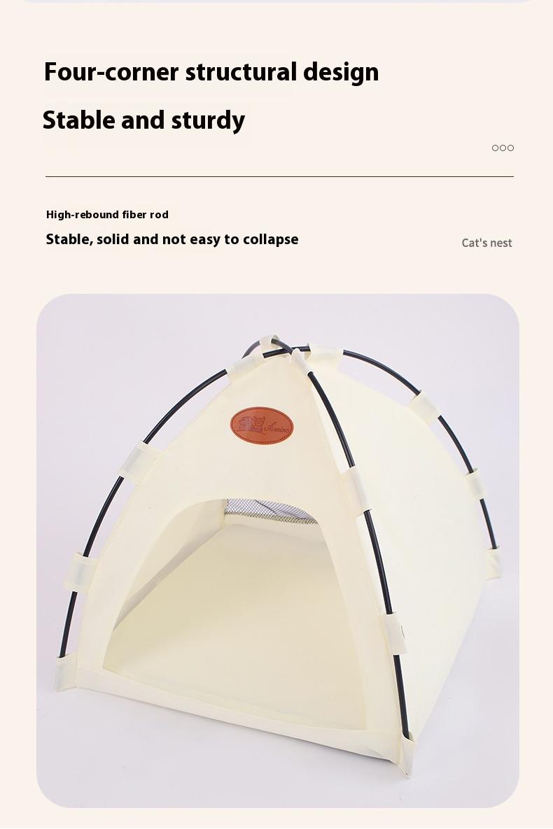 Foldable Pet Tent -Indoor Bed With Double-sided Cushion - Pet Tent for Cats ,Puppies, Rabbits, Guinea Pigs, Hedgehogs, and Other Small Animals,Cat House