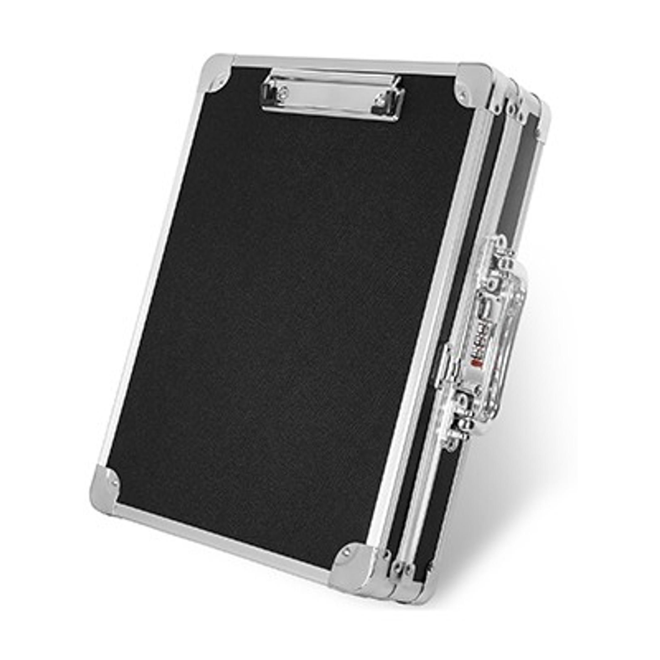 Aluminum Briefcase, Key Lock Clipboard Storage Box, Lockable Storage Case with Foot pad and Corner Protectors, 13x 10x 2.75 inch
