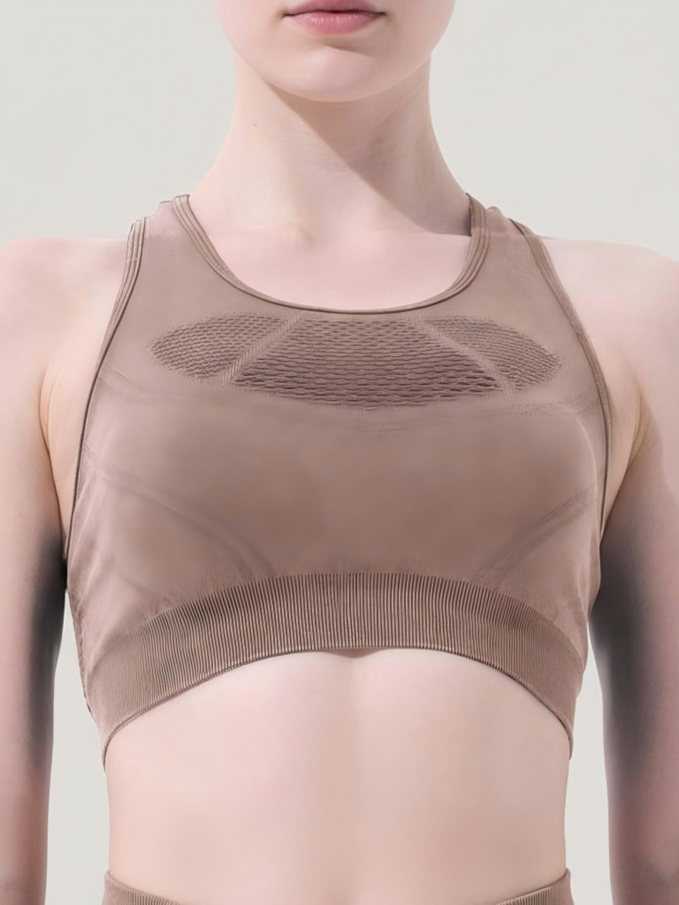 High Elastic Compression Sports Bra, Buttery Soft Gym Bra for Pilates, Daily Active Wear, Comfortable and Supportive Athletic Top