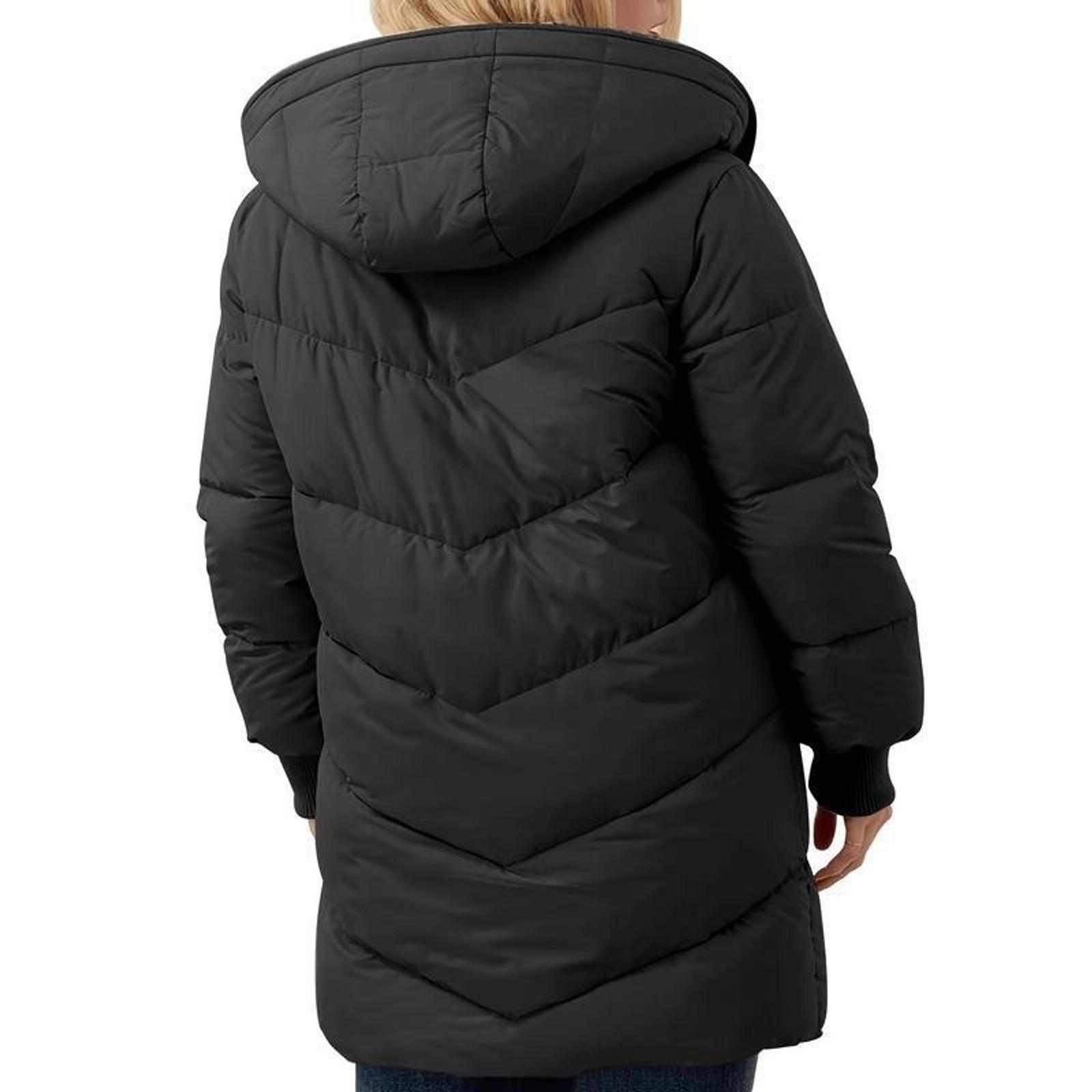 Womens Winter Warm Coats Shearling Lined Long Hooded Puffer Jacket Tops Womenswear