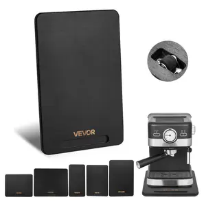 VEVOR Appliance Slider, Small 14 x 9.5-inch, Rolling Sliding Tray with Silent Rubber Wheels & Hollow Handle, Easy to Clean, Appliance Rolling Tray for Coffee Maker, Kitchen Countertop, Black