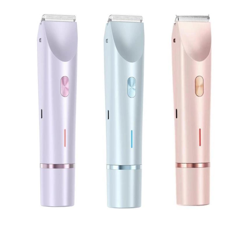 Electric Bikini Trimmer for Women, Rechargeable 2 in 1Body & Facial Hair Removal, Waterproof Wet & Dry Use Trimmer for Women, Winter & New Year Gift, Valentine's Day Gift