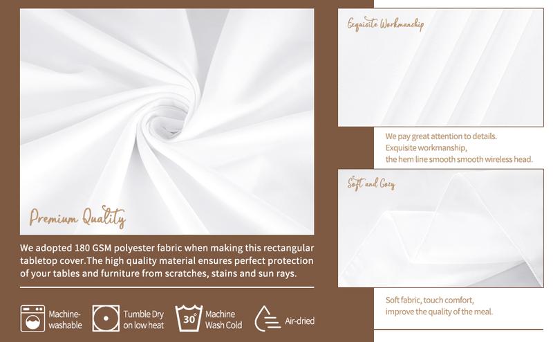 6/8/12-Pack 60×102 Inch Rectangle Tablecloths – Washable Polyester Table Covers for Wedding Receptions, Valentine’s Day, Baby Shower, Bridal Shower, Birthday Parties, Romantic Dinners, Buffet Tables, Outdoor Camping & 2026 Trendy Event Decor