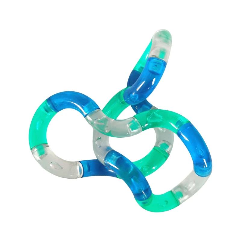 Deformable Rope Fidget Toy Deformation Rope Knot Pressure Stress Relief Toys Rrainbow Color Anti Stress Deformable Rope Best Toy