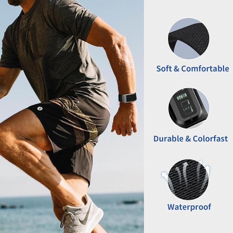 Nylon SuperKnit Sport Strap Wearable Suitable for WHOOP 5.0/MG Men's and Women's Straps - Soft, Breathable, Comfortable, Adjustable Strap Replacement - Not Compatible with 4th Generation