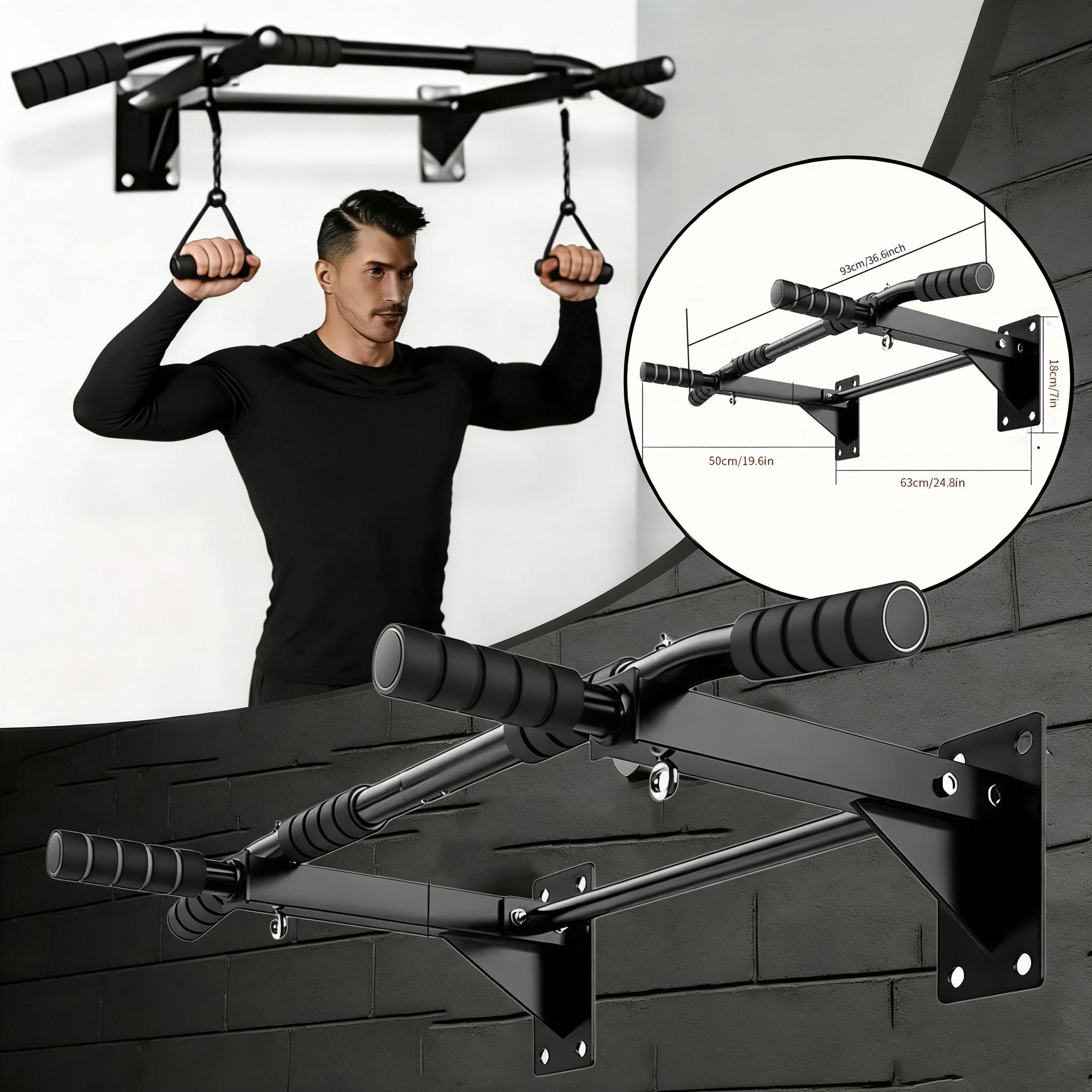 Reinforced Horizontal Bar Home Single Bar, Wall Mount Installation, Pull-Up Dual Bars Trainer, Indoor Fixed Fitness Equipment