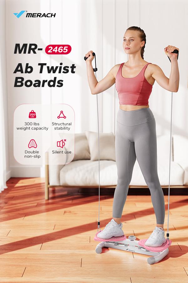 MERACH Ab Twist Boards, Slim Waist and Toned Abs, Non-Slip Pedal, Load-Bearing Capacity up to 300 lbs