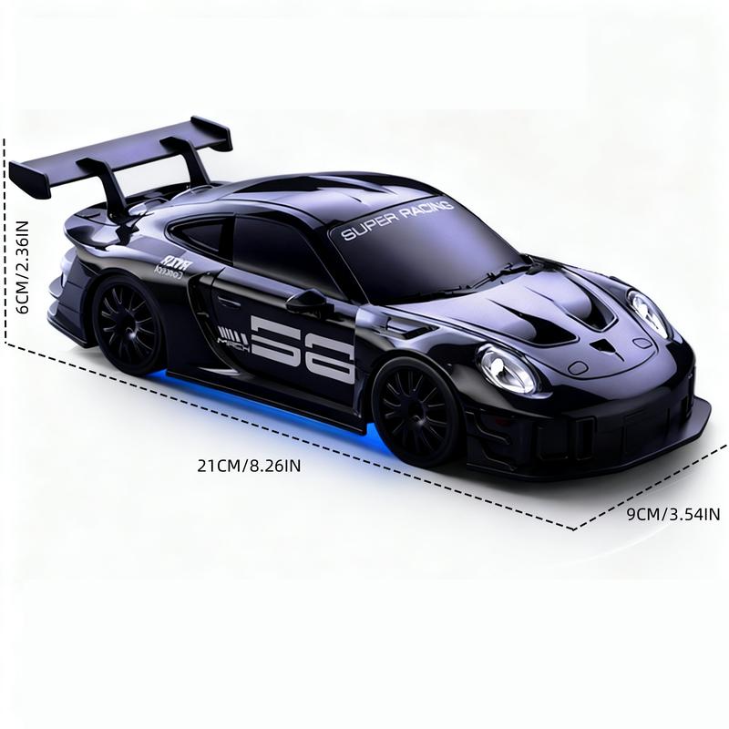 High-Speed Remote Control Drift Car with Lights, Realistic Design, 2.4g Controller, Includes Drifting Wheels, Birthday Gift, Unisex, Drift Rc Car