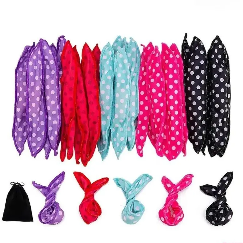 Heatless Hair Curlers with Soft Foam Rollers, 30 Piece Reusable Overnight Hair Styling Set with Storage Bag, Pillow Shape Curling Rods for Long Hair Travel and Daily Use