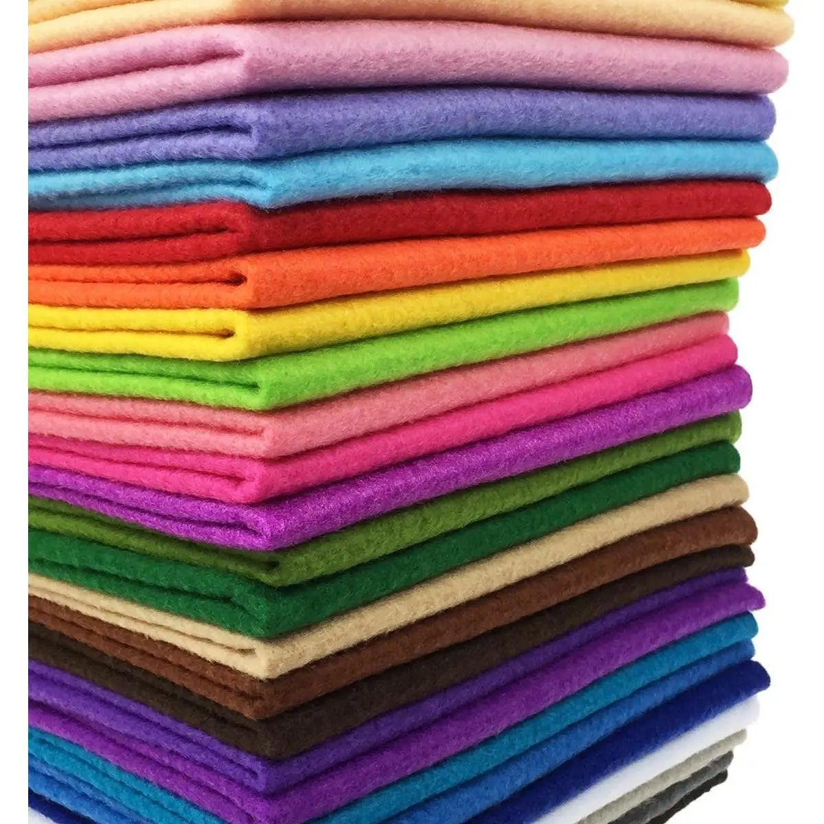 28pcs 12 x 8 Inches (30cmx20cm) 1.4mm Thick Soft Felt Fabric Sheet Assorted Color Felt Pack for DIY Craft Sewing Squares Nonwoven Patchwork