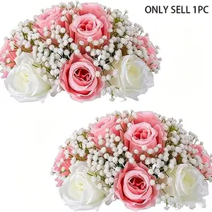 Realistic Rose Starry Sky Flower Arrangement, Wedding Table Centerpiece, Romantic Party Decor, Elegant Floral Bouquet