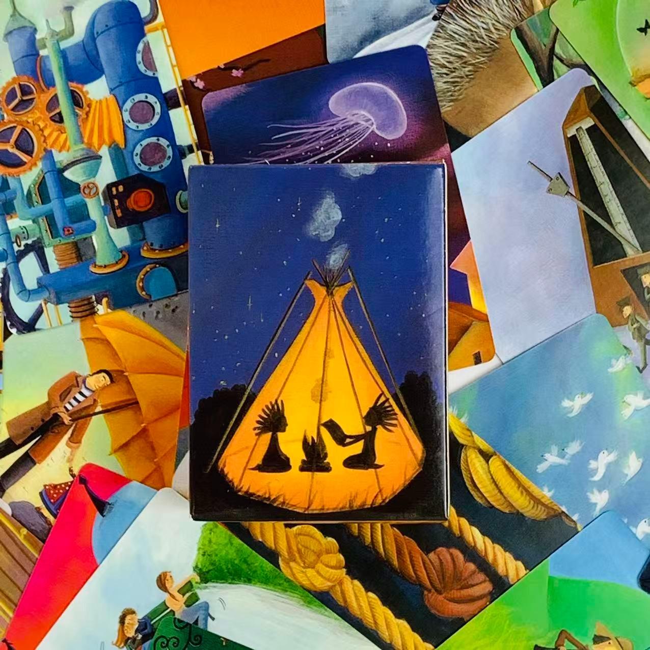 1 box pack, multiple styles, Chimeric Art Collection Cards, Secret Realm Gate-themed card game, Easter Valentine's Halloween Christmas Fantasy Night New Year's Eve Inspiration Party Card Game