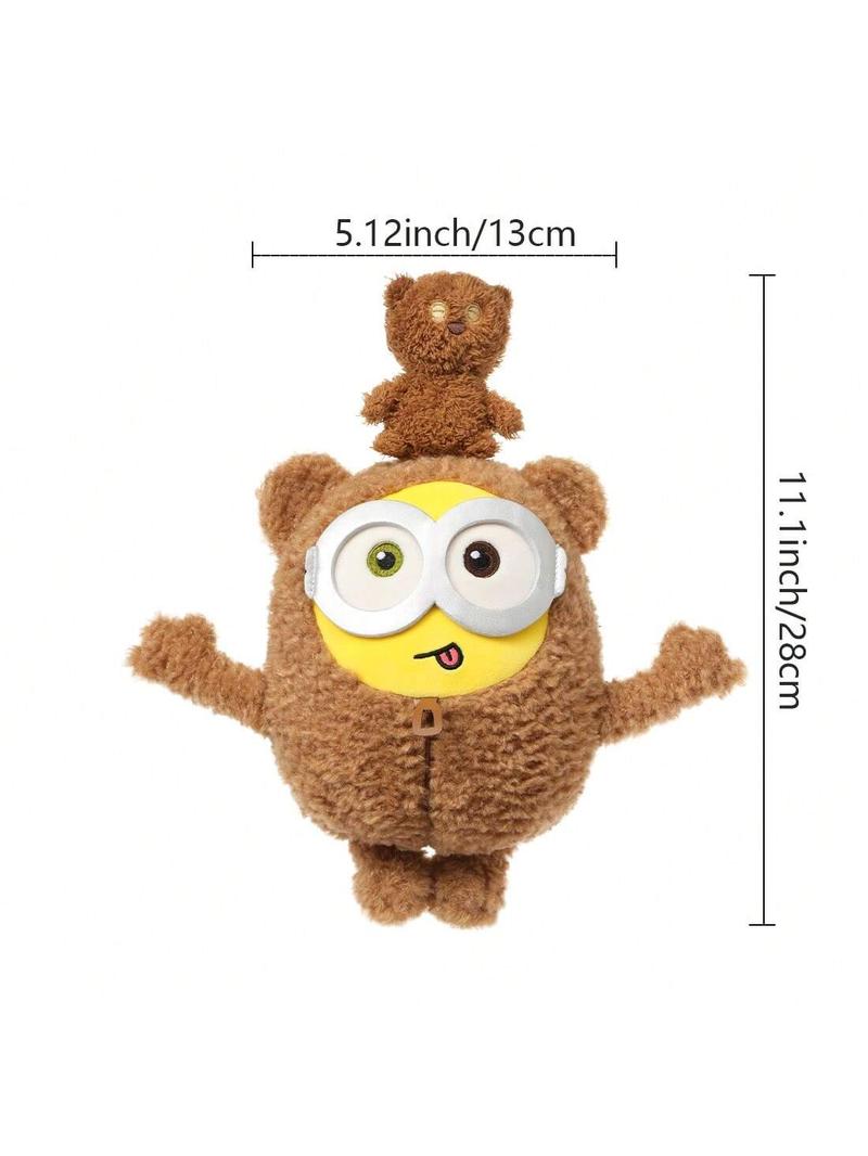 [Holiday  Special]Miniso Bob+Tim Collection 11in. Costume Minions Plush Toy - Adorable and Collectible,Birthday gifts, Festive gifts, School gifts,Bedroom decoration