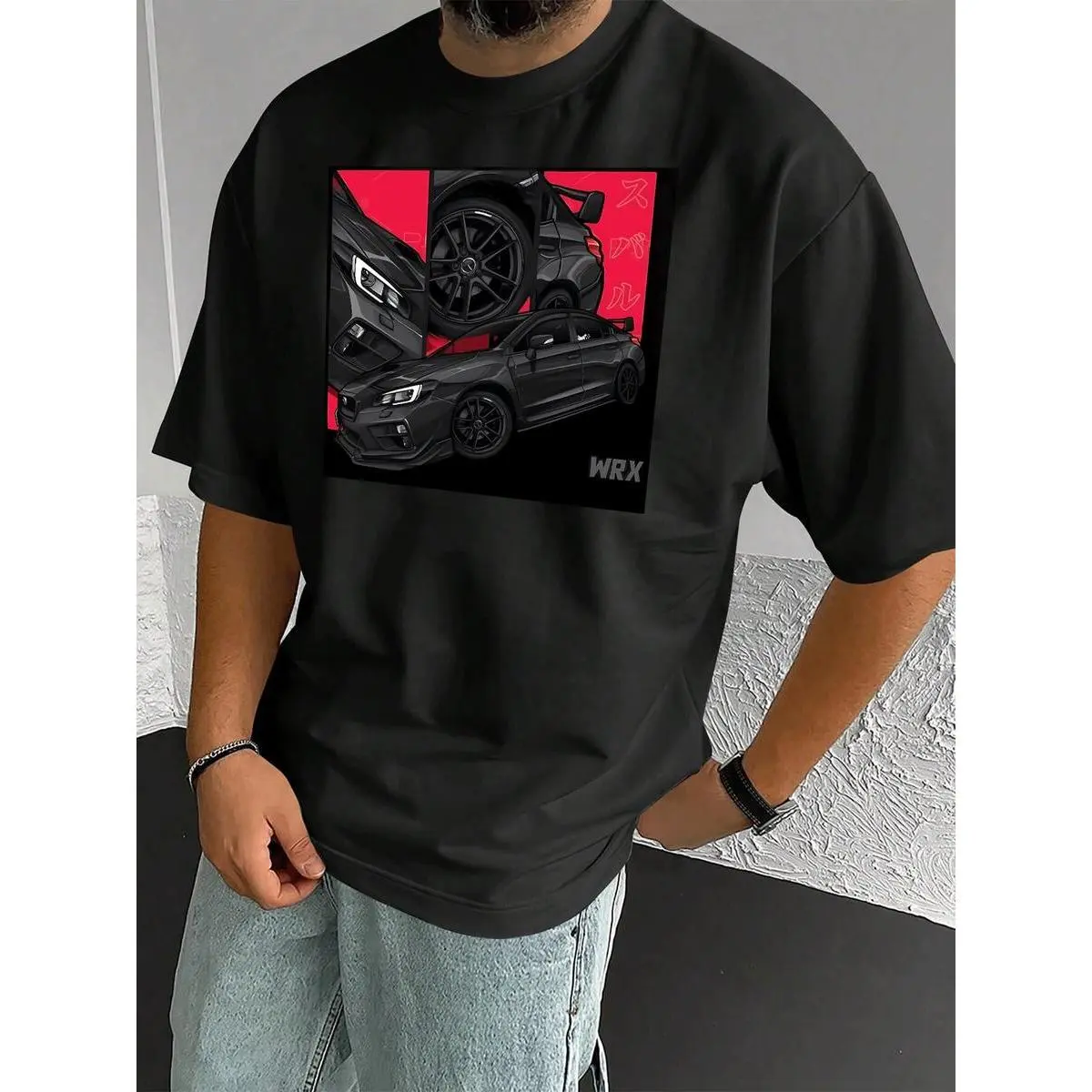 "Subaru WRX Graphic Tee Oversized Casual T Shirt 100% Cotton Car Enthusiast Gift" |   Soft Heavyweight Graphic Tee,Unisex T shirt Daily Holiday Shirts