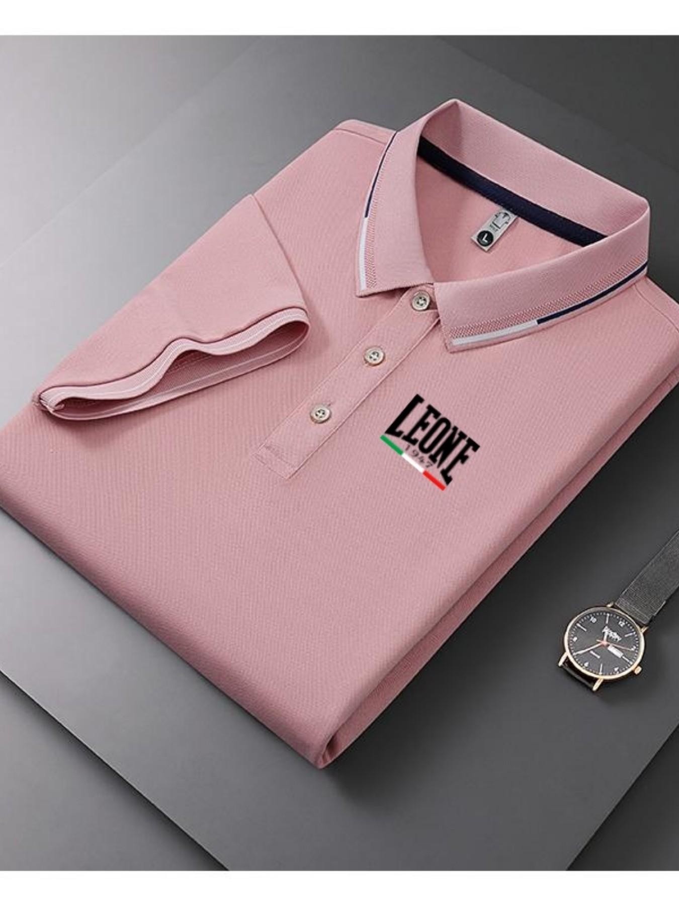 Men's Casual Summer Print T-Shirt, Fashion Short Sleeve Top, Geometric Design, Lightweight Breathable Polo Shirt