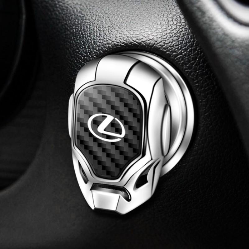 Lexus Car Interior Engine Start Button Protective Cover, Car Engine Start Button Cap, Engine Start/Stop Switch Decorative Button Cover, Flip-Open Automotive Style Design.