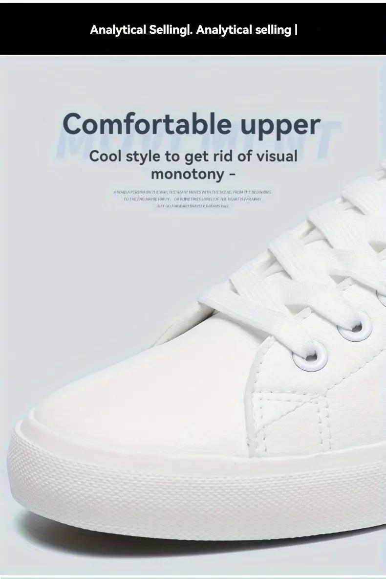 Men's Classic Sneakers, Comfortable Lace-Up Casual Shoes, Sporty Simple Style, Versatile Fashion, Black & White Options Available