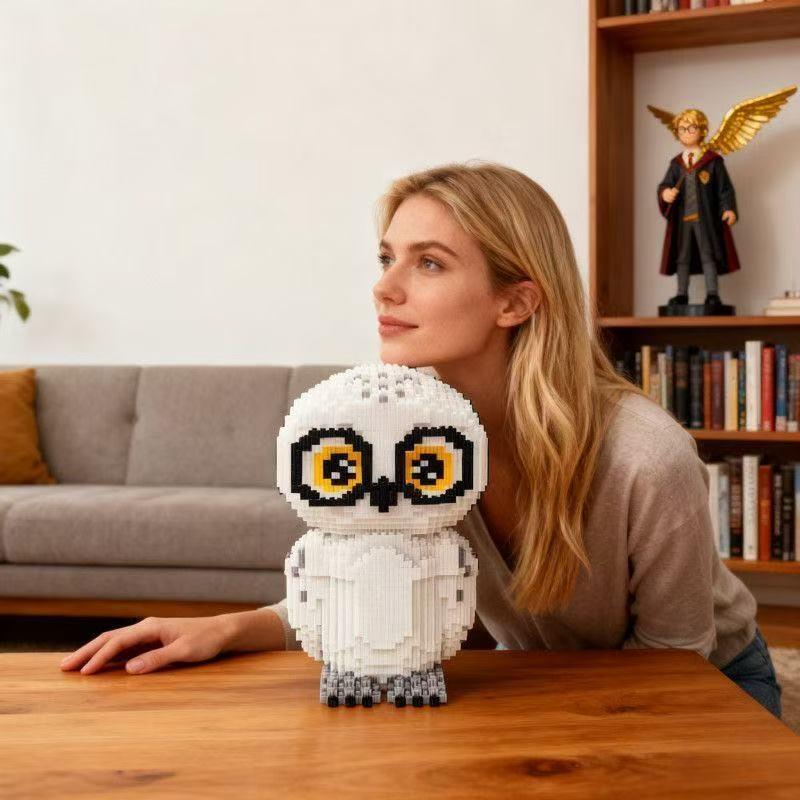 Owl 3D Puzzle Building Blocks, Creative Decorative Item, Perfect Gift for Birthdays, Halloween, Valentine's Day, Christmas, Unisex