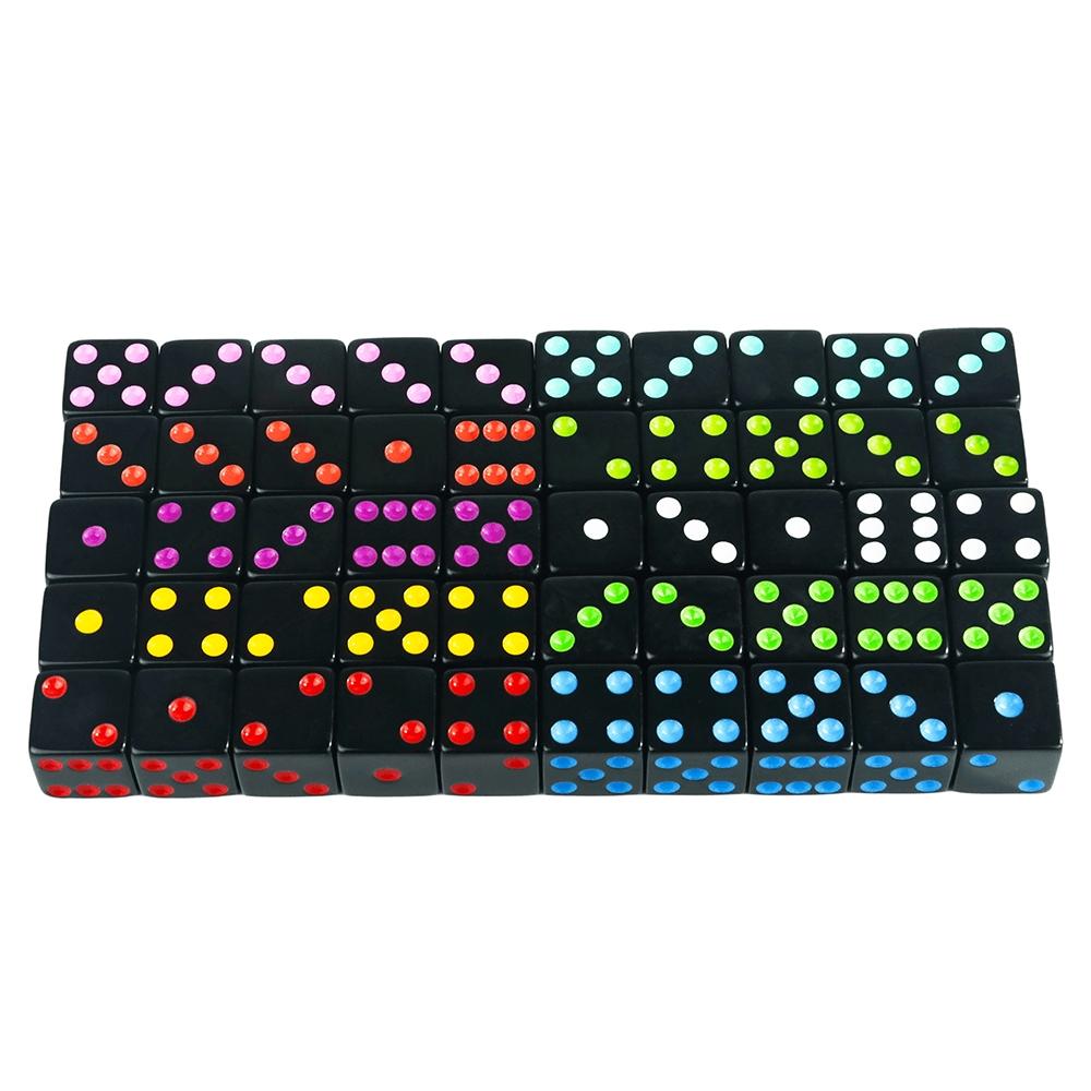 10pcs Acrylic D6 Dice Set, 16mm Standard Size Right Angle Dice, Tabletop Game Accessories, Choking Hazard Warning, No Ca Prop 65, Non-Toxic Material, Durable