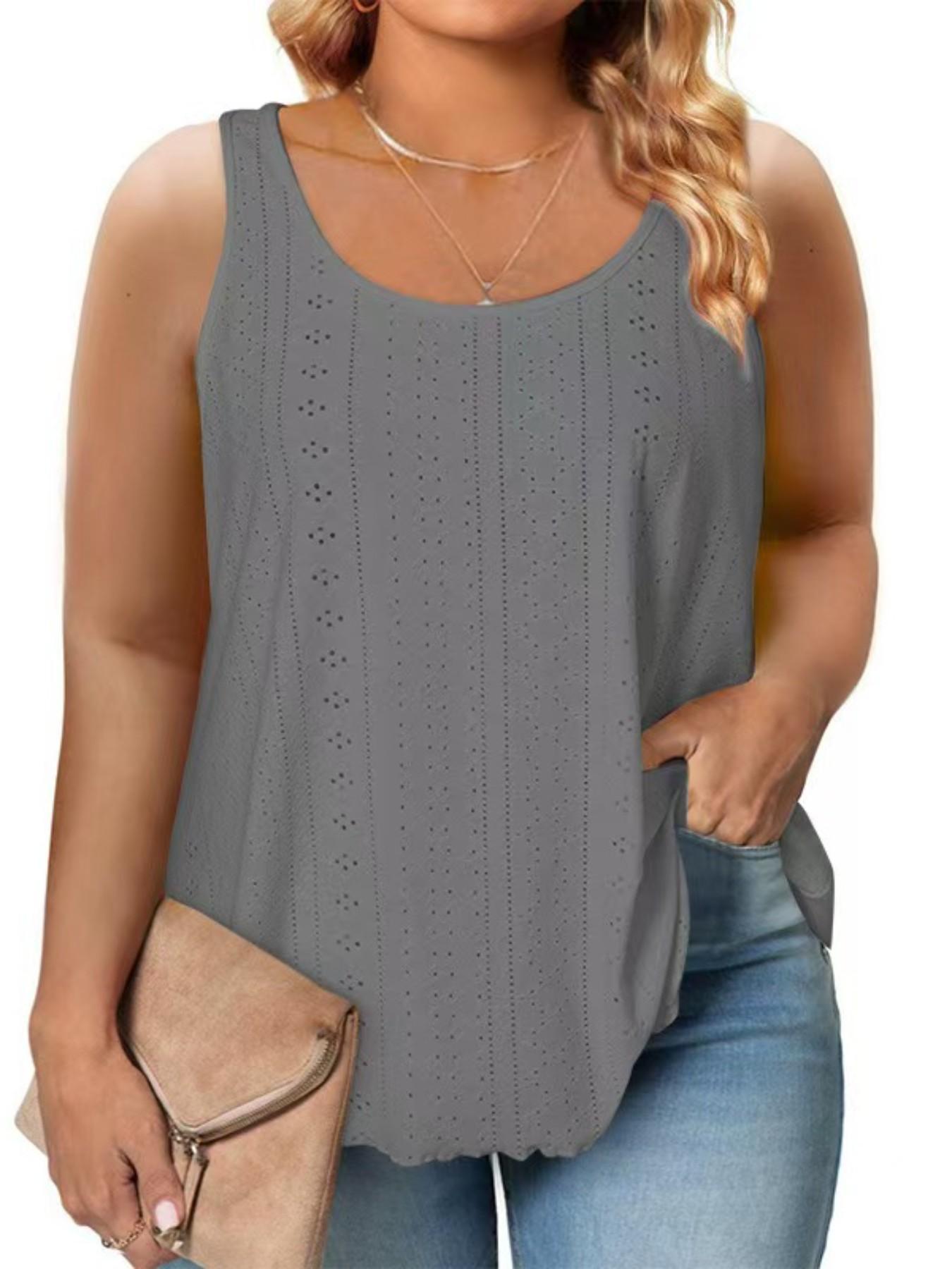 Spring Summer New Round Neck Loose Sleeveless Women's T-Shirt Top, Casual Fashion, Comfortable and Stylish, Perfect for Daily Wear